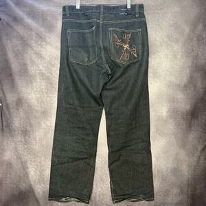 Vintage Y2K Fubu The Collection Baggy Wide Leg Skater Jeans Men Size 34x32